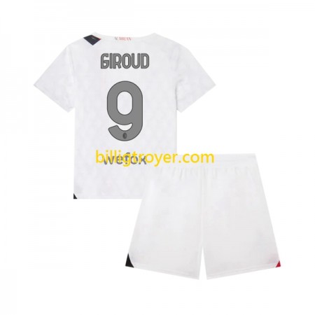 Billige Fotballdrakter AC Milan Olivier Giroud 9 Barn Bortedraktsett 2023/24 Kortermet